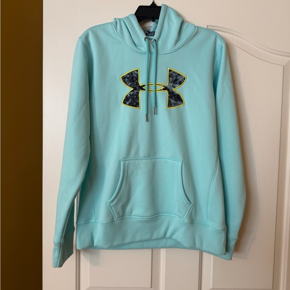 Under Armour Aqua Hoodie with Black Logo